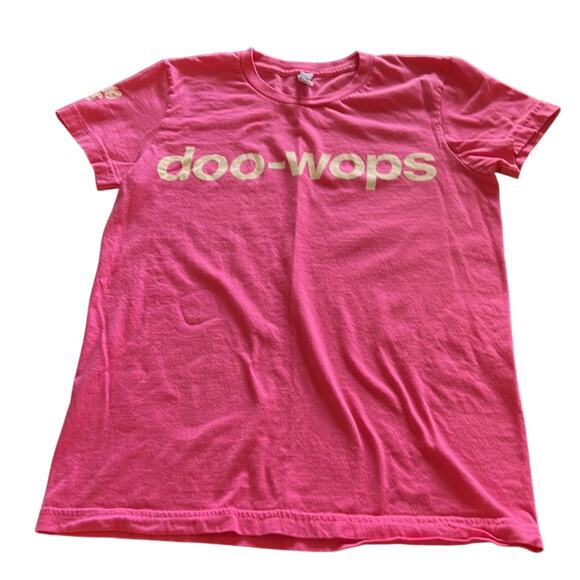 American Apparel Bruno Mars Doo-wops Pink Tee Shirt Woman Size Large - Picture 4 of 9